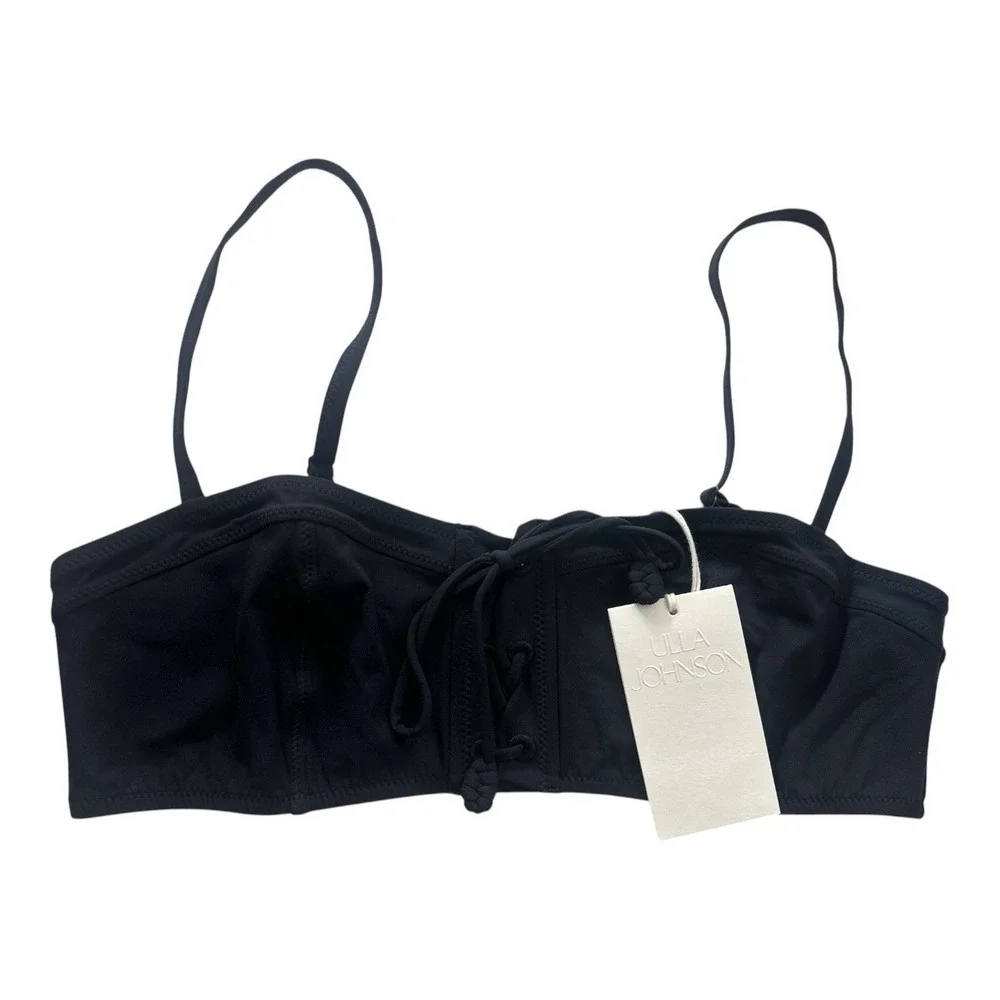 New ULLA Johnson Lea Bikini Set Swimsuit Women's Large Black Beach Vacation